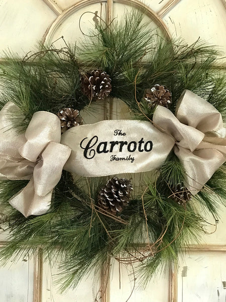 Personalized Winter Wreath